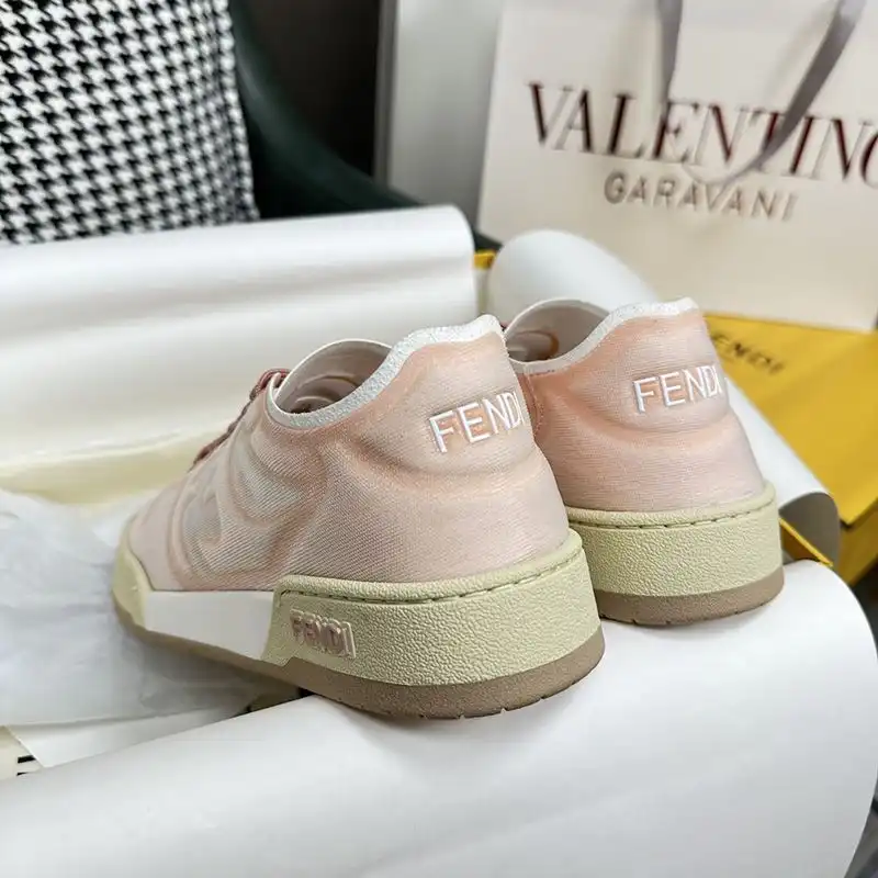 Affordable Fendi Match Sneakers Women Mesh Pink 0122 HOT SALE