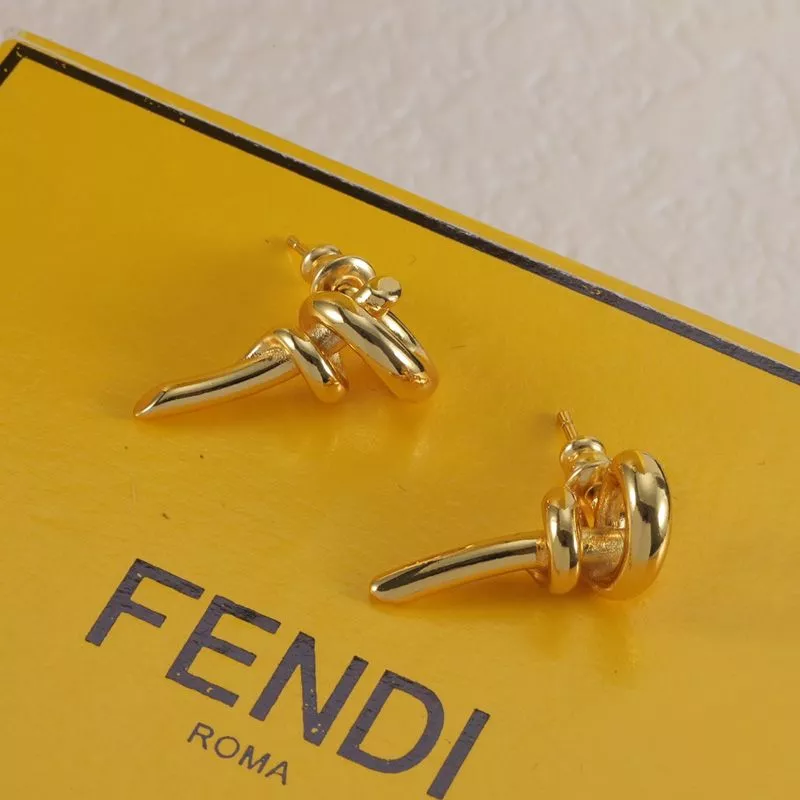 Cheap Fendi Filo F Earrings In Metal Gold 0115 HOT SALE