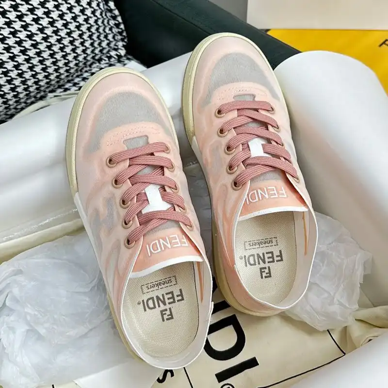 Affordable Fendi Match Sneakers Women Mesh Pink 0122 HOT SALE