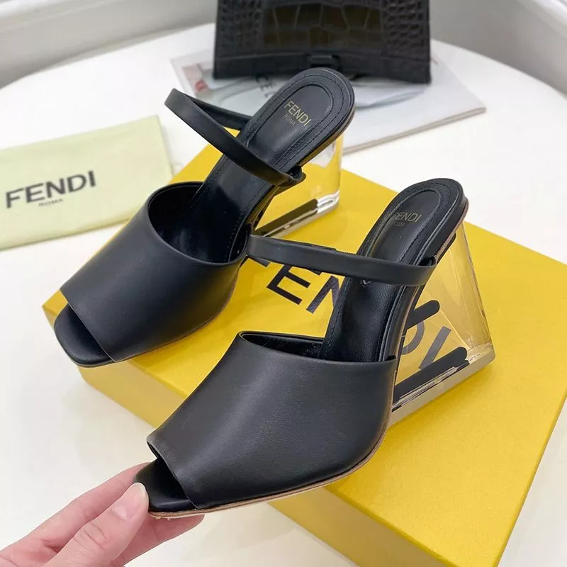 Fendi First Sandals Women Calf Leather Black 0119 HOT SALE