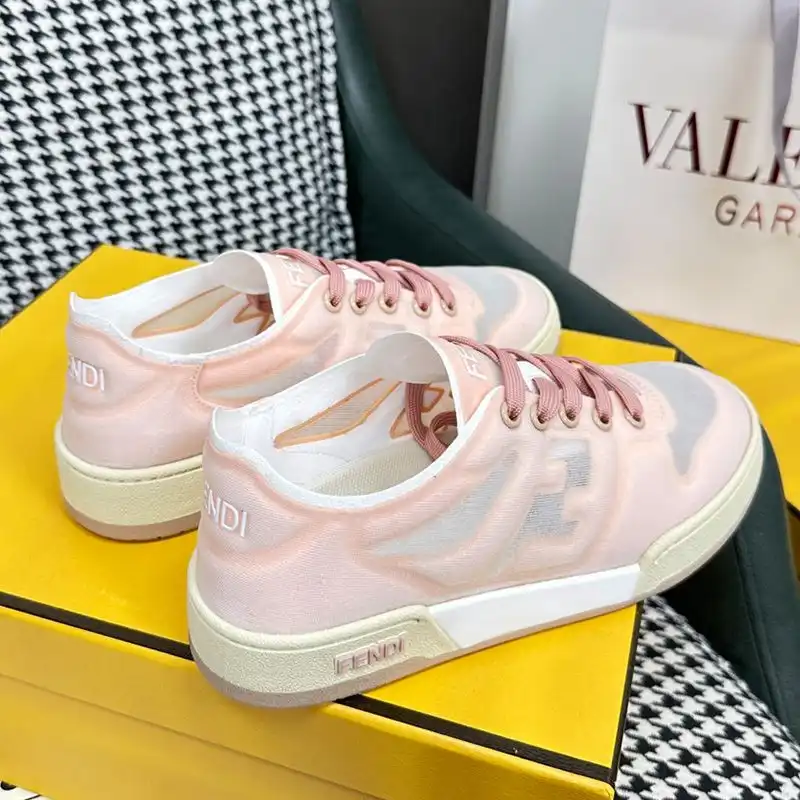 Affordable Fendi Match Sneakers Women Mesh Pink 0122 HOT SALE