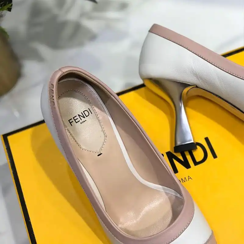 Affordable Fendi Colibri Pumps Women Leather White 0128 HOT SALE