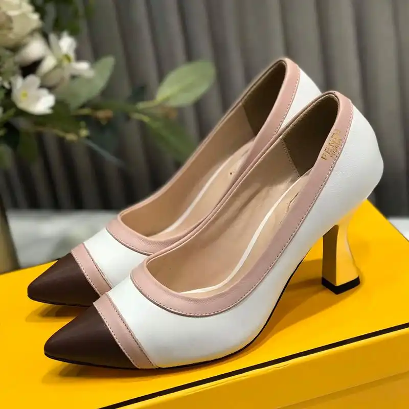 Fendi Colibri Pumps Women Leather White 0128 HOT SALE