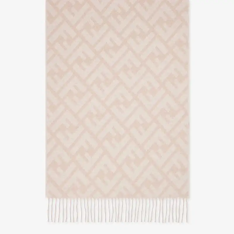 Fendi FF Scarf In Cashmere Beige 0203 HOT SALE