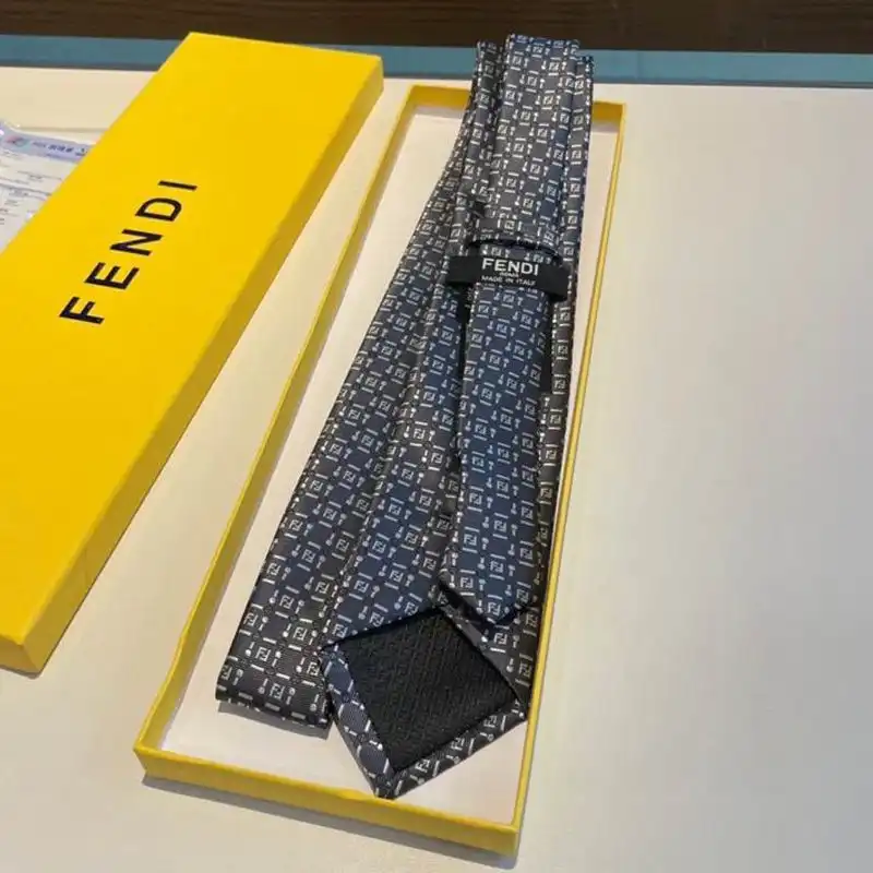 Affordable Fendi Tie In FF Motif Silk HM04 Black 0203 HOT SALE