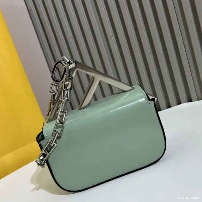 Cheap In F Fendi Bag Calf Nano Leather Green 0321 HOT SALE