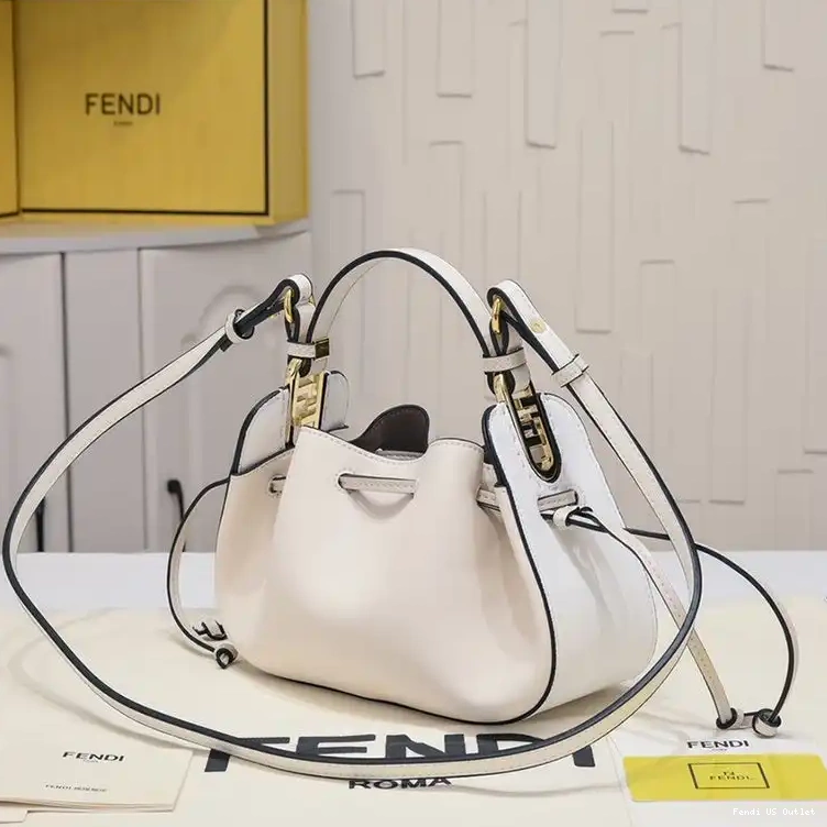 Cheap Bag Pomodorino Leather In Calf Bucket Fendi Mini Beige 0318 HOT SALE