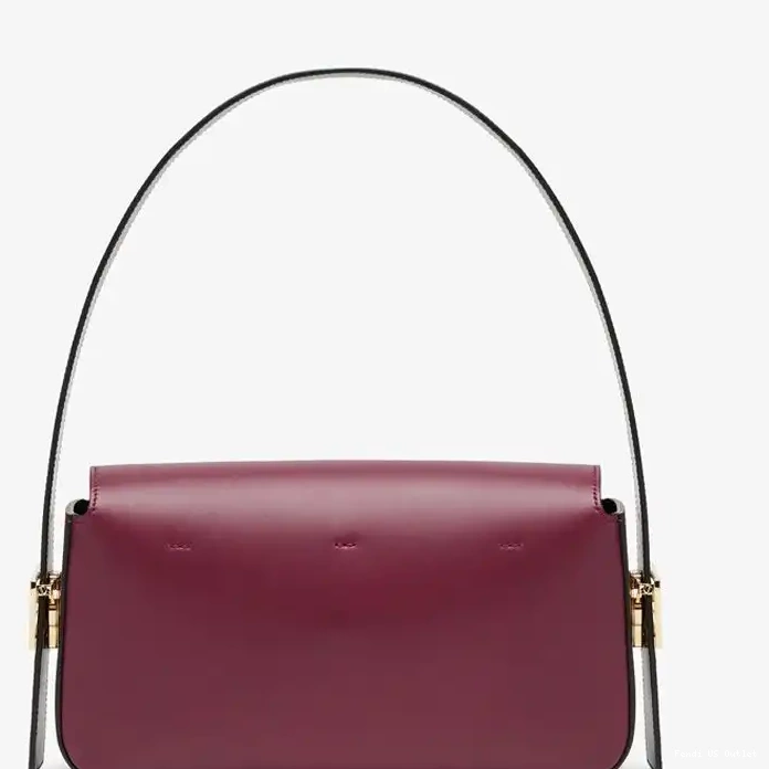Cheap Leather Medium Nappa Fendi Twist Baguette Burgundy Bag In 0316 HOT SALE