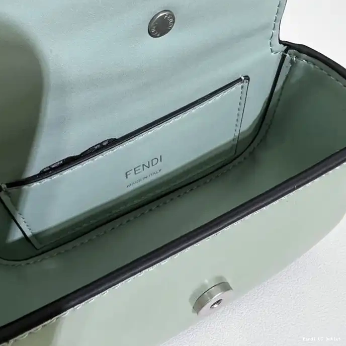 Cheap In F Fendi Bag Calf Nano Leather Green 0321 HOT SALE